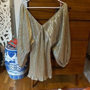 Nasty gal metallic gold mini dress